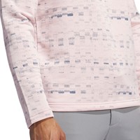 adidas Men's Core Printed 1/4 Zip Golf Pullover, Pink/Green