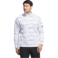 adidas Men's Core Printed 1/4 Zip Golf Pullover, White/Navy