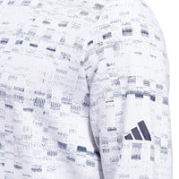 adidas Men's Core Printed 1/4 Zip Golf Pullover, White/Navy