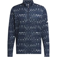 adidas Men's Core Printed 1/4 Zip Golf Pullover, Navy/White