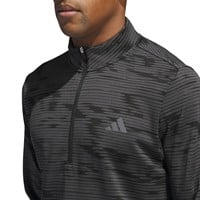 adidas Men's Ultimate365 Linear Stripe 1/4 Zip Golf Pullover, Black