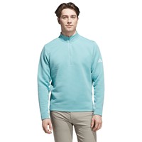adidas Men's Ultimate365 DWR Textured 1/4 Zip Golf Pullover, Light Green