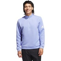 adidas Men's Ultimate365 DWR Textured 1/4 Zip Golf Pullover, Blue