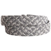 GN Collection Men's Multi Color Speckle Braid Perf Stretch Golf Belt, Grey/Silver
