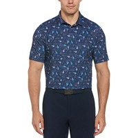 Callaway Men's Swing Tech Opti-Dri All Over Golf Ball and Tees Golf Polo