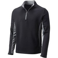 Callaway Men's Opti-Dri Midweight Textured 1/4 Zip Golf Pullover, Black