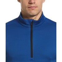 Callaway Men's Opti-Dri Midweight Textured 1/4 Zip Golf Pullover, Blue