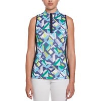 Callaway Women's Swing Tech Opti-Dri Colliding Chev Geo Sleeveless Golf Polo