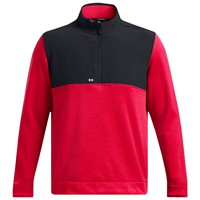 Under Armour Men's Drive Storm SF HZ 1/4 Zip Golf Pullover, Red