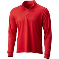 Greg Norman Men's Playdry Clubhouse Heathered 1/4 Zip Golf Pullover, Red