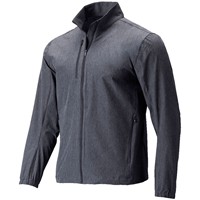 Greg Norman Men's Fairway Heathered Full Zip Golf Jacket, Black
