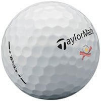 TaylorMade 2024 TP5x My Symbol Bacon & Egg Print Golf Ball, White
