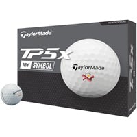 TaylorMade 2024 TP5x My Symbol Bacon & Egg Print Golf Ball, White