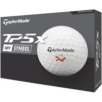 TaylorMade 2024 TP5x My Symbol Bacon & Egg Print Golf Ball, White