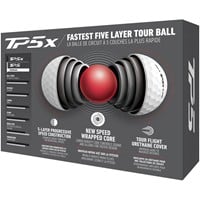 TaylorMade 2024 TP5x My Symbol Bacon & Egg Print Golf Ball, White