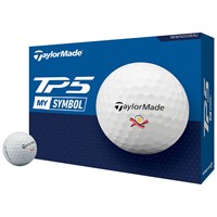 TaylorMade 2024 TP5 My Symbol Bacon & Egg Print Golf Ball, White