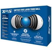 TaylorMade 2024 TP5 My Symbol Bacon & Egg Print Golf Ball, White