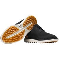 FootJoy Men's Traditions Knit Golf Shoes, Black/Tan