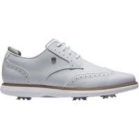 FootJoy Women's Traditions Shield Tip Golf Shoes, White/White