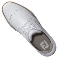FootJoy Women's Traditions Shield Tip Golf Shoes, White/White