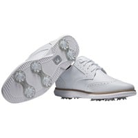 FootJoy Women's Traditions Shield Tip Golf Shoes, White/White
