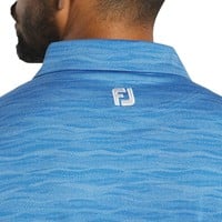 FootJoy Men's Jacquard Wave Golf Polo, Blue