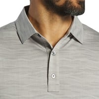 FootJoy Men's Jacquard Wave Golf Polo, Grey