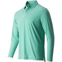 FootJoy Men's Long Sleeve Sun Protection Golf Shirt, Light Green