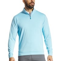 FootJoy Men's Approach 1/4 Zip Golf Pullover, Light Blue
