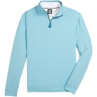 FootJoy Men's Approach 1/4 Zip Golf Pullover, Light Blue