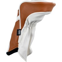 IZZO Premium Driver Club Headcover, White/Brown