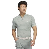adidas Men's Ult 365 Printed Banded Collar Golf Shirt, Green