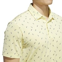 adidas Men's Ult 365 Printed Mesh Golf Polo, Yellow