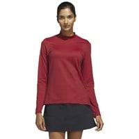 adidas Women's Two Tone Mock Golf Top, Cardinal