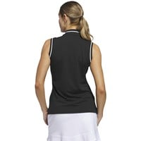 adidas Women's Ult 365 Solid Zip Sleeveless Golf Polo, Black