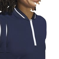 adidas Women's Ult 365 Solid Zip Sleeveless Golf Polo, Navy