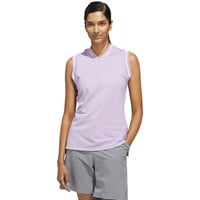adidas Women's Ult 365 Solid Zip Sleeveless Golf Polo, Purple