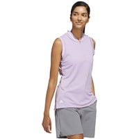 adidas Women's Ult 365 Solid Zip Sleeveless Golf Polo, Purple
