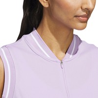 adidas Women's Ult 365 Solid Zip Sleeveless Golf Polo, Purple