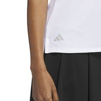 adidas Women's Ult 365 Solid Zip Sleeveless Golf Polo, White