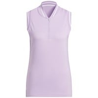 adidas Women's Ult 365 Solid Zip Sleeveless Golf Polo, Purple