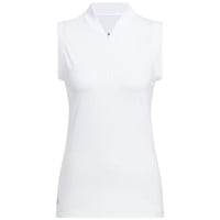 adidas Women's Ult 365 Solid Zip Sleeveless Golf Polo, White