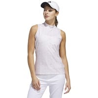 adidas Women's Ult 365 Printed Sleeveless Golf Mock Top, Beige