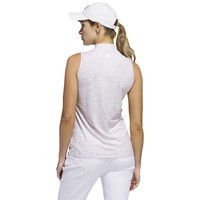 adidas Women's Ult 365 Printed Sleeveless Golf Mock Top, Beige
