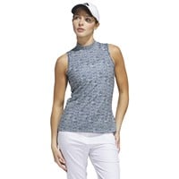 adidas Women's Ult 365 Printed Sleeveless Golf Mock Top, Navy