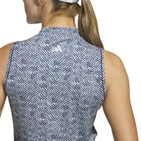 adidas Women's Ult 365 Printed Sleeveless Golf Mock Top, Navy