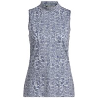 adidas Women's Ult 365 Printed Sleeveless Golf Mock Top, Navy
