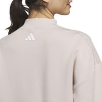 adidas Women's Long Sleeve Mock Layered Golf Shirt, Beige