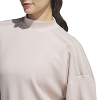 adidas Women's Long Sleeve Mock Layered Golf Shirt, Beige