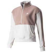 adidas Women's Colorblock 1/4 Zip Golf Pullover, Beige